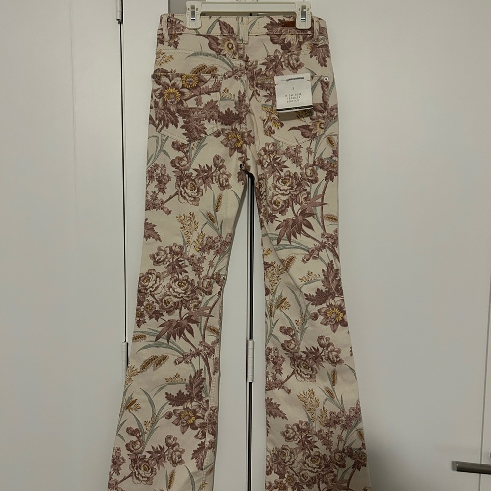 Anthropologie Pilcro & The Letterpress The High Rise Trouser Bootcut Floral 25R